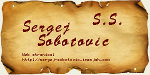 Sergej Šobotović vizit kartica